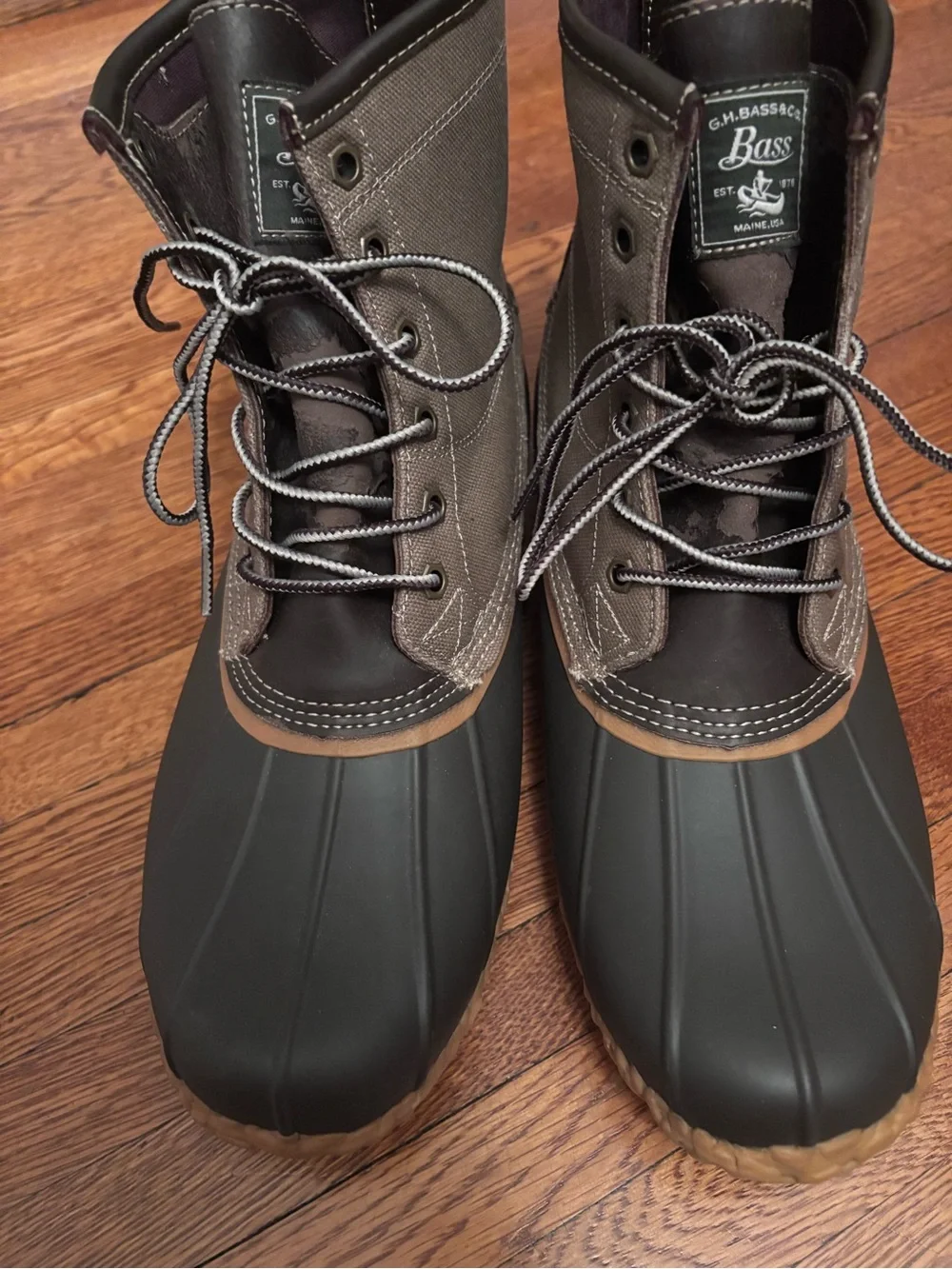 G.H. Bass & Co. Men's Olive Green and Brown Rain & Snow Boots